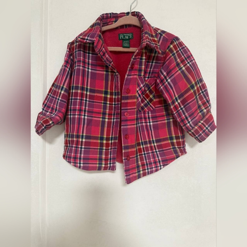 Plaid Kids Shirt by The Children's Place - Red